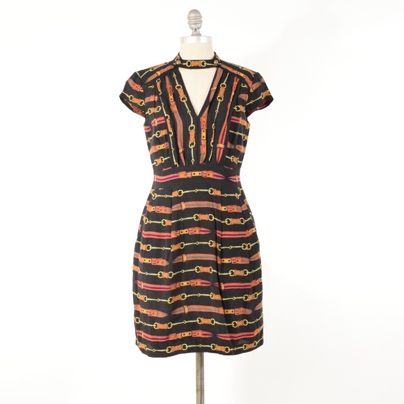 Nanette Lepore Dresses & Skirts - ❌SOLD❌Nanette Lepore High-Neck Belt-Buckle Mini Dress